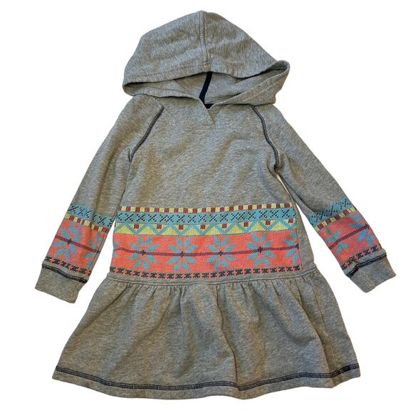 Hanna Andersson Hooded Sweatshirt Dress 100 - Picture 1 of 5